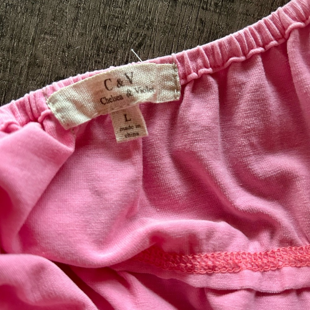 Chelsea &‎ Violet Pink Tank with Button Accents - Picture 8 of 8